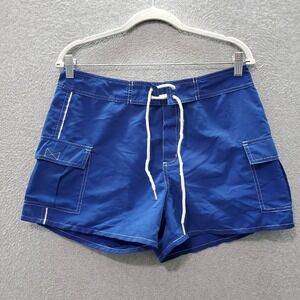 Sideout Junior Swimwear 11 Blue Board Shorts Cargo Pockets Drawstring Inseam 3''